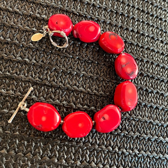 Red Stone and Silver Beaded 3-Piece Jewelry Set - Picture 11 of 11